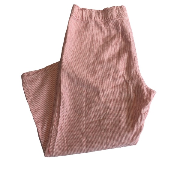 Purple & More Women’s Stripe Cropped Pant Capri Drawstring Side Pockets Pull On - Picture 2 of 7